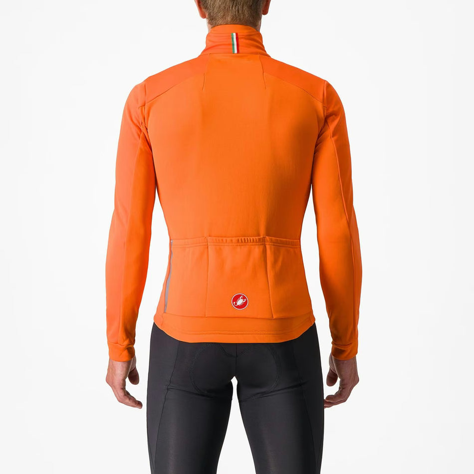 Castelli Entrata Jacket Men's Red Orange/Metal Brown