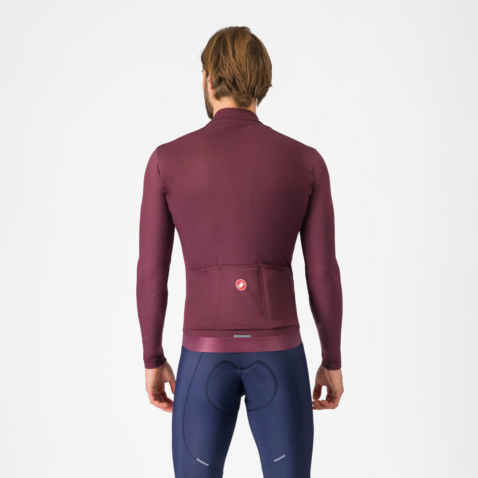 Castelli Espresso Thermal Jersey Men's Deep Bordeaux