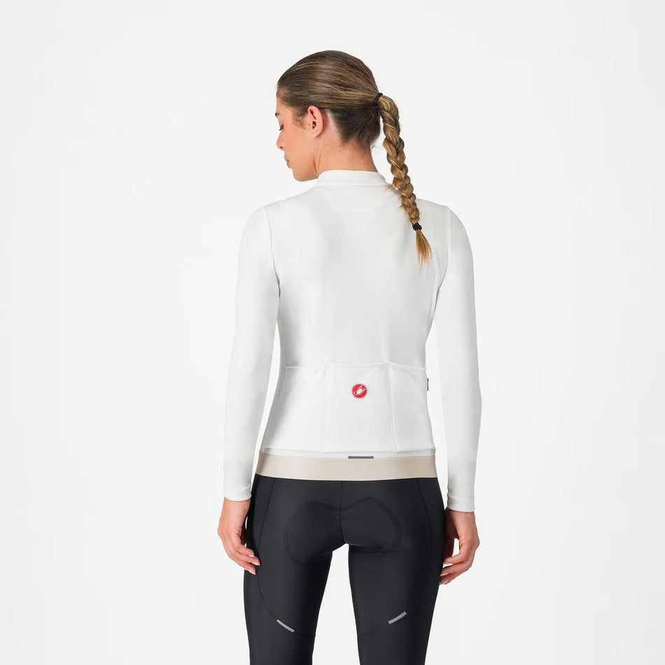 Castelli Espresso Thermal Jersey Women's Ivory / Silver Moon