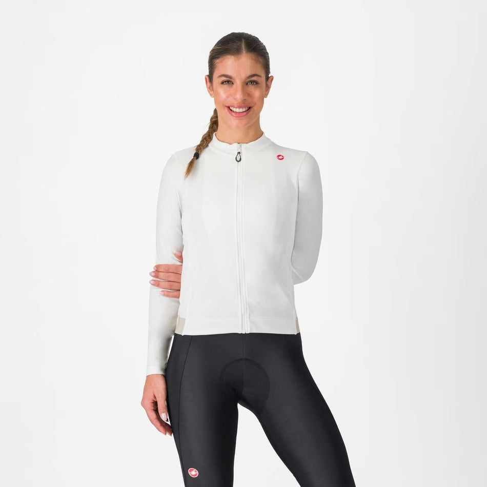 Castelli Espresso Thermal Jersey Women's Ivory / Silver Moon