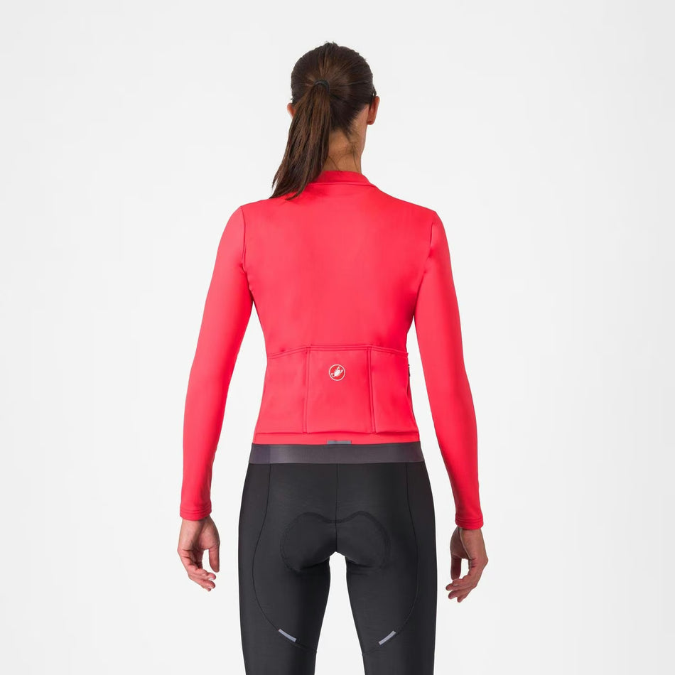 Castelli Espresso Thermal Jersey Women's Hibiscus / Dark Gra