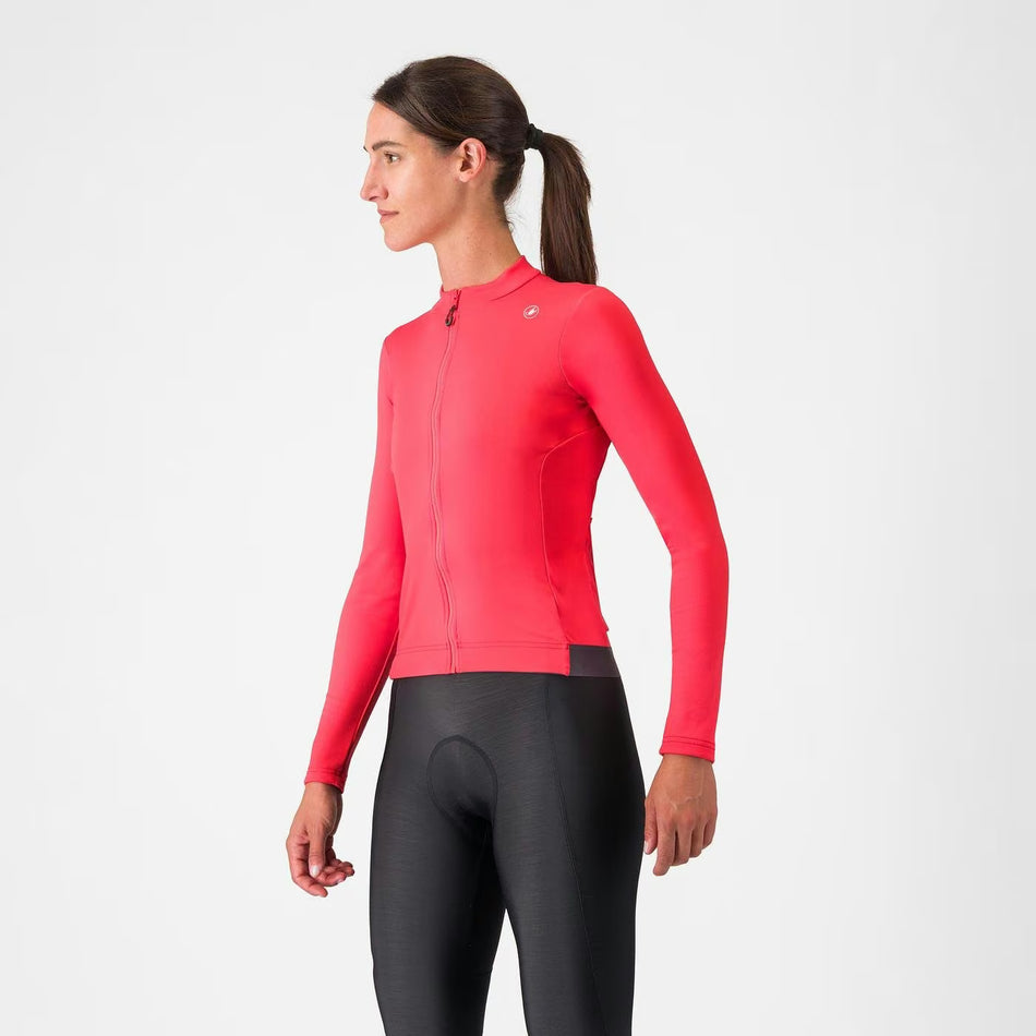 Castelli Espresso Thermal Jersey Women's Hibiscus / Dark Gra