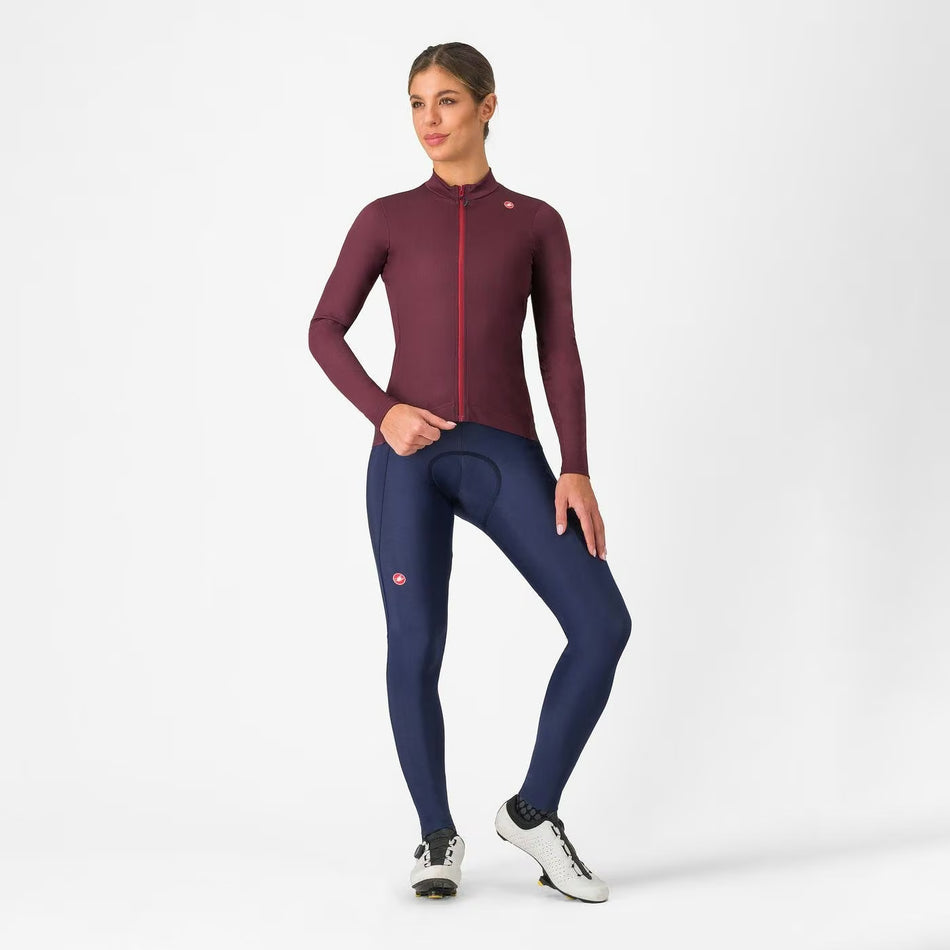 Castelli Espresso Thermal Jersey Women's Deep Bordeaux