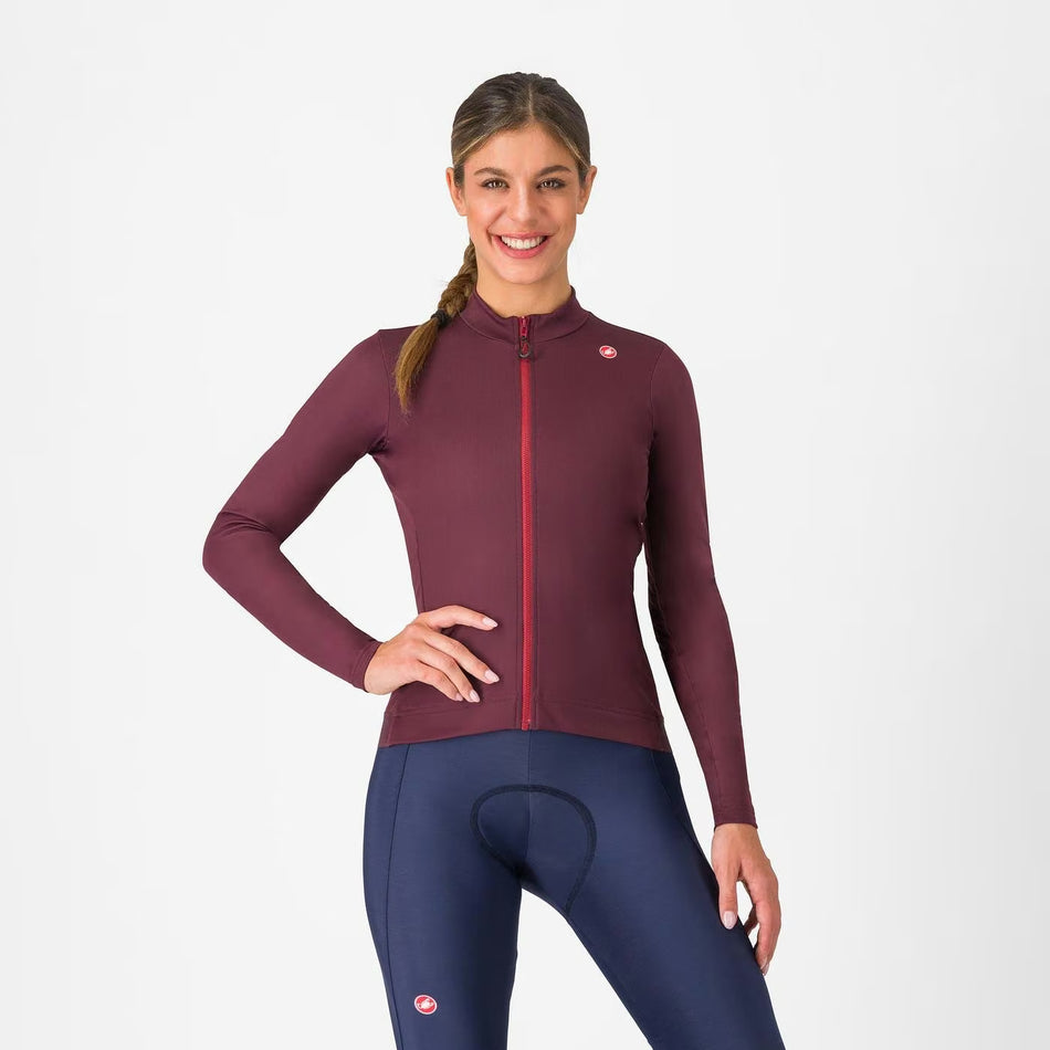 Castelli Espresso Thermal Jersey Women's Deep Bordeaux