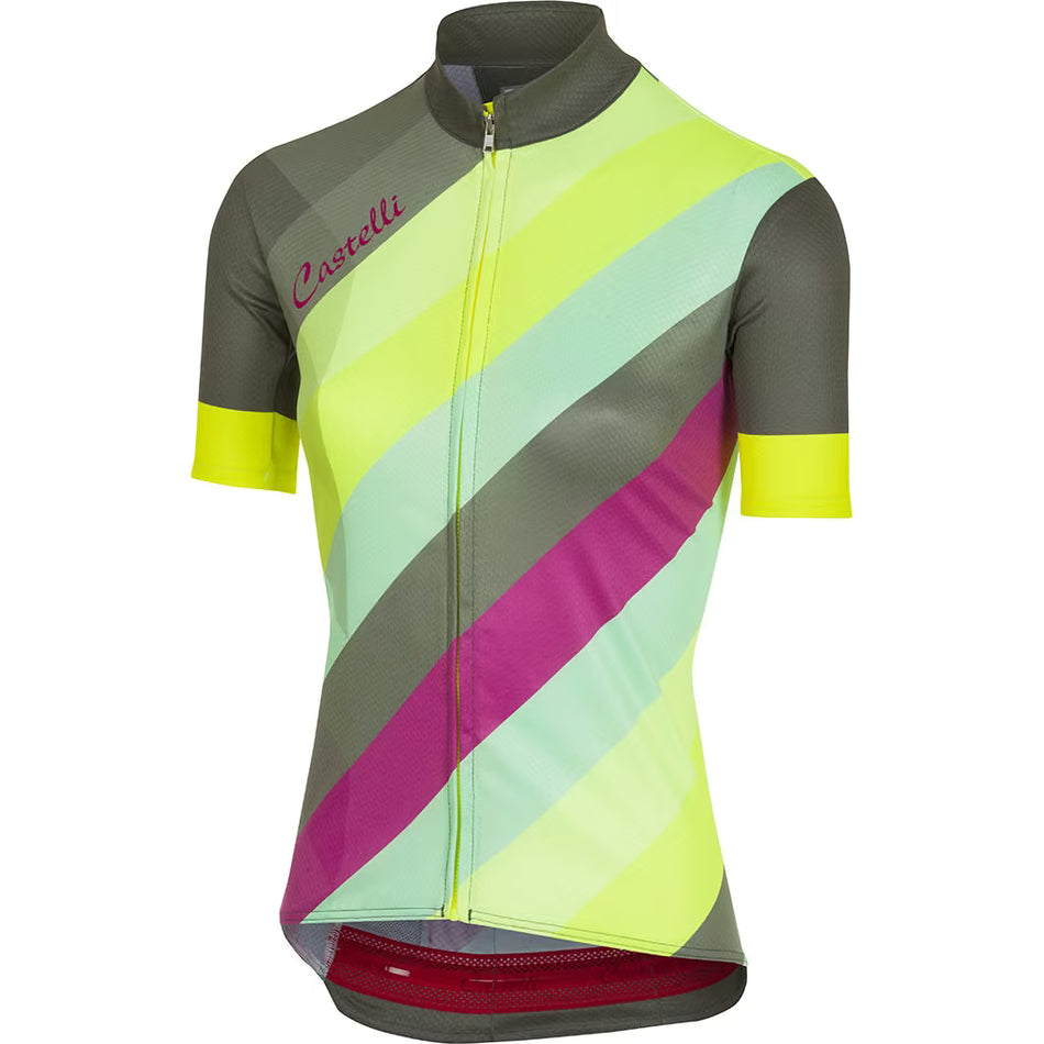 Castelli Prisma Jersey Women's Multicolour Forest Gray