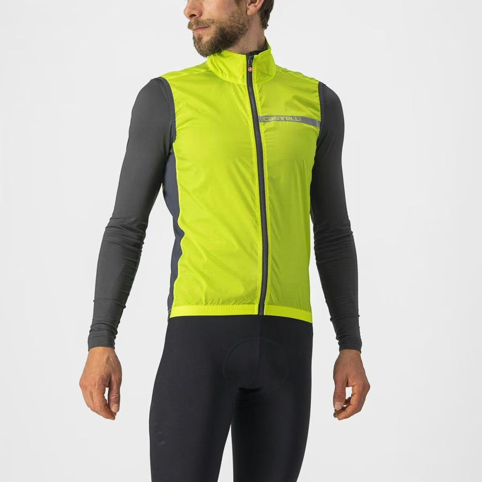 Castelli Squadra Stretch Vest Men's Lime/Dark Gray