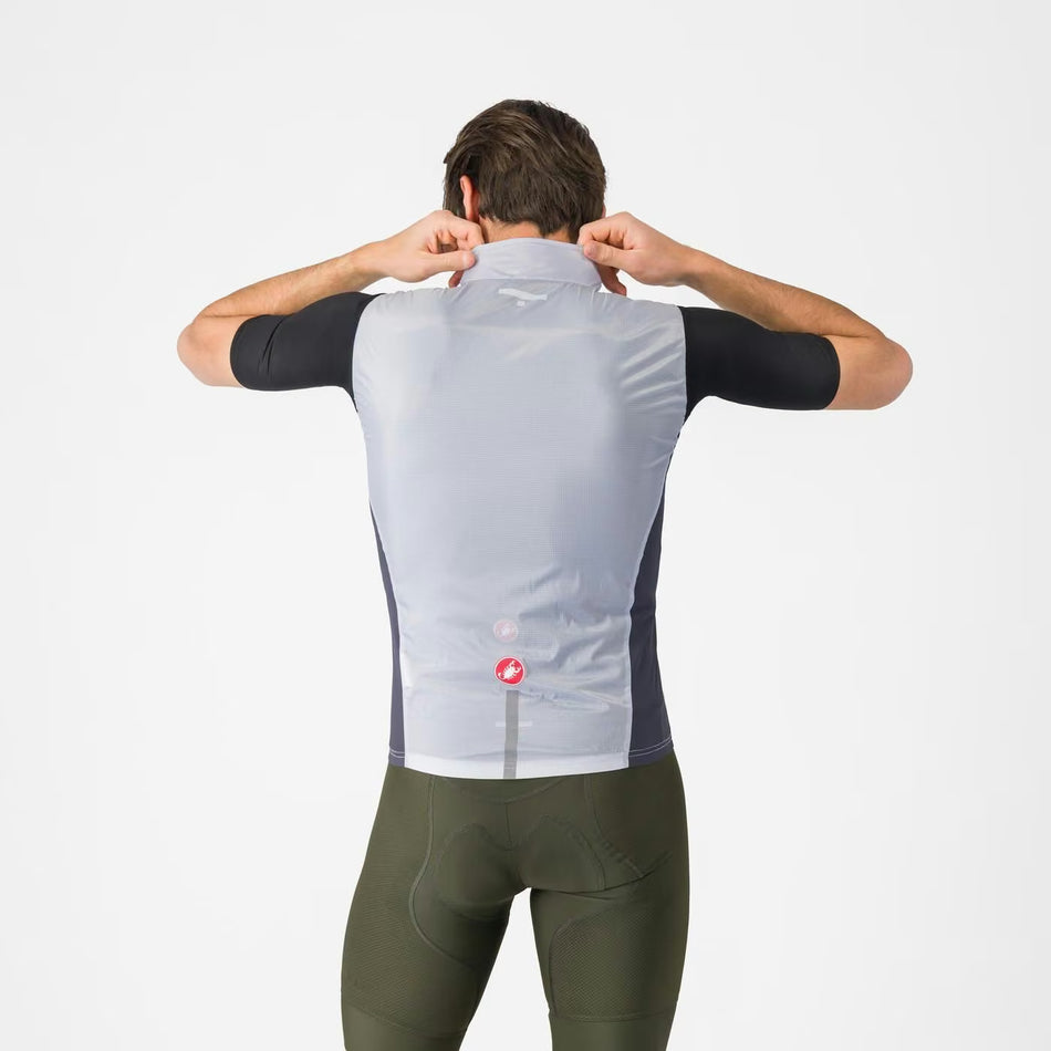 Castelli Squadra Stretch Vest Men's Silver Gray/Dark Gray