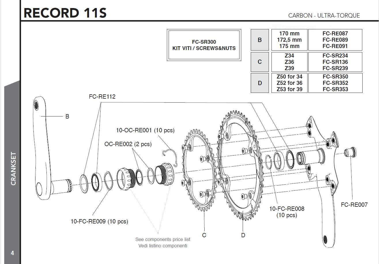 Campagnolo Ultra Torque Italian Thread Bottom Bracket Cups - Papanui Cycles