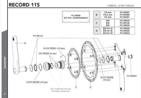 Campagnolo Ultra Torque Italian Thread Bottom Bracket Cups - Papanui Cycles