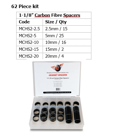 Carbon Fiber Headset Spacer Kit - Papanui Cycles
