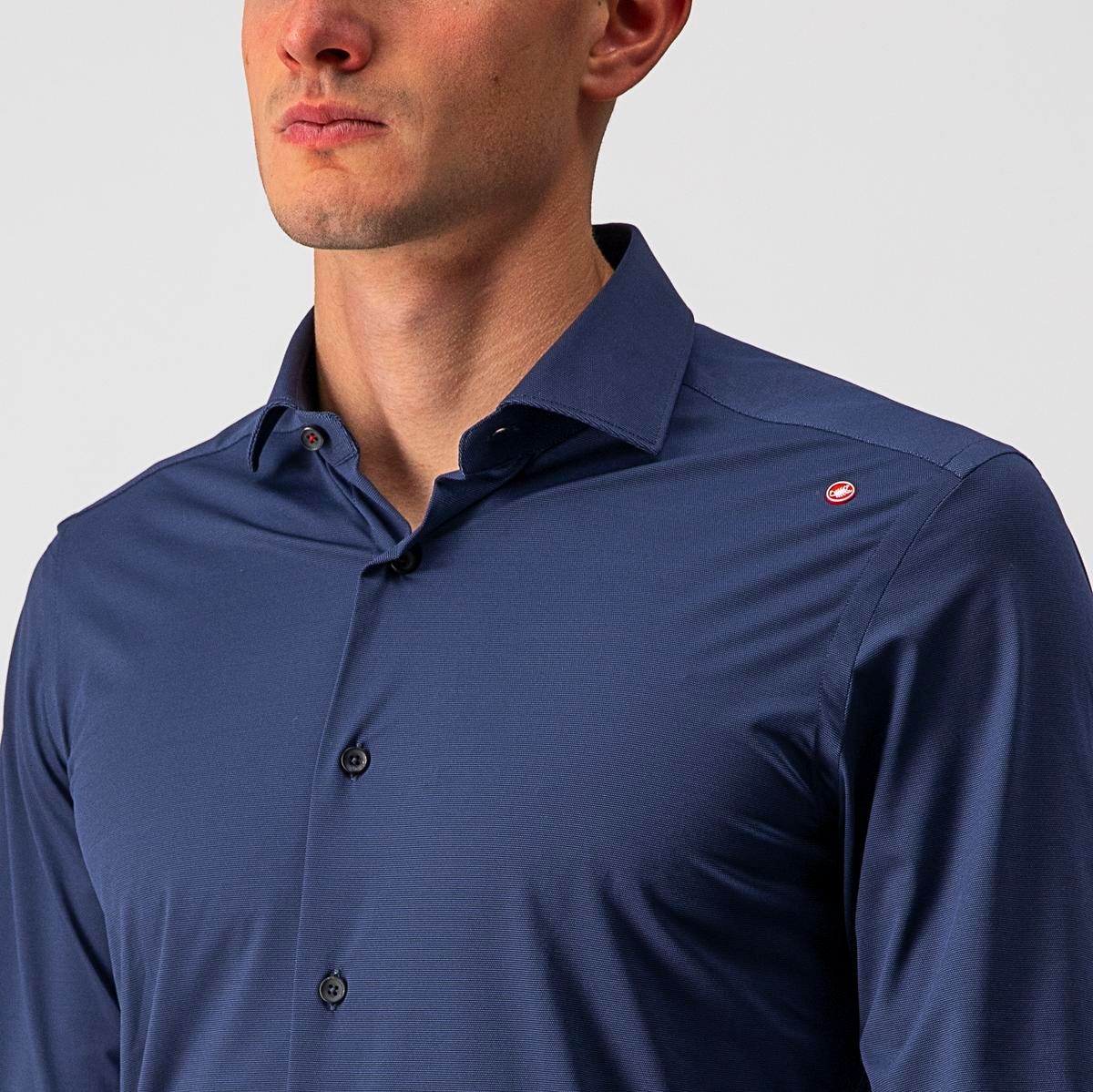 Castelli VG Button Shirt Indigo Men's - Papanui Cycles