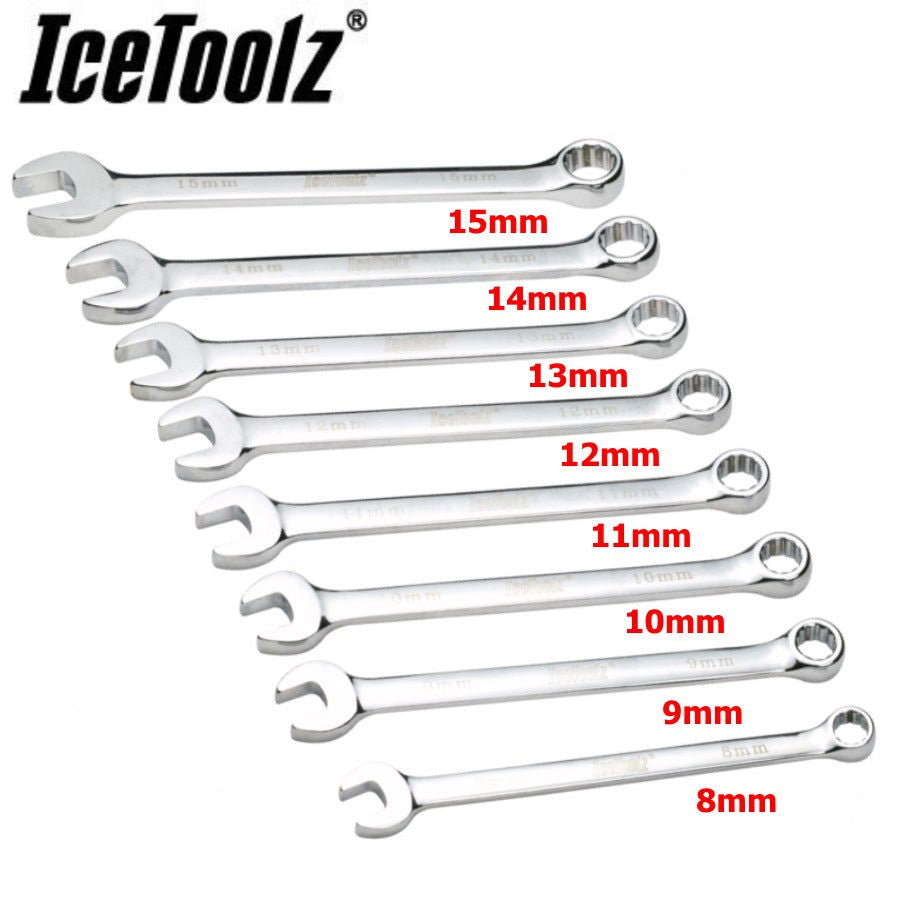 Dual Open End Spanner Set - 8 to 15mm - IceToolz - Papanui Cycles