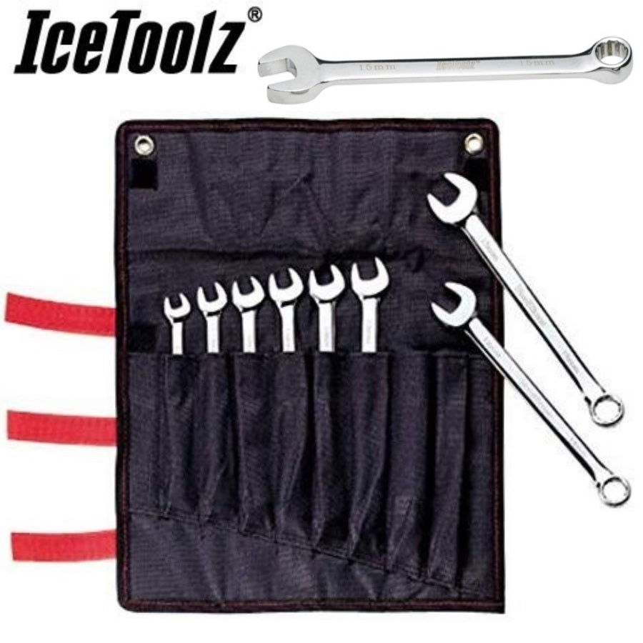 Dual Open End Spanner Set - 8 to 15mm - IceToolz - Papanui Cycles