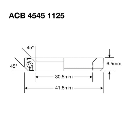 Enduro HS Bearing 1.125" 30.5 x 41.8 x 6.5 45x45° - Papanui Cycles
