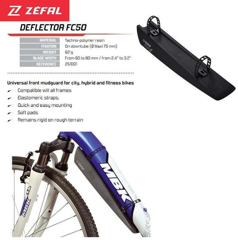 Front Mudguard - Zefal Deflector FC50 - Papanui Cycles