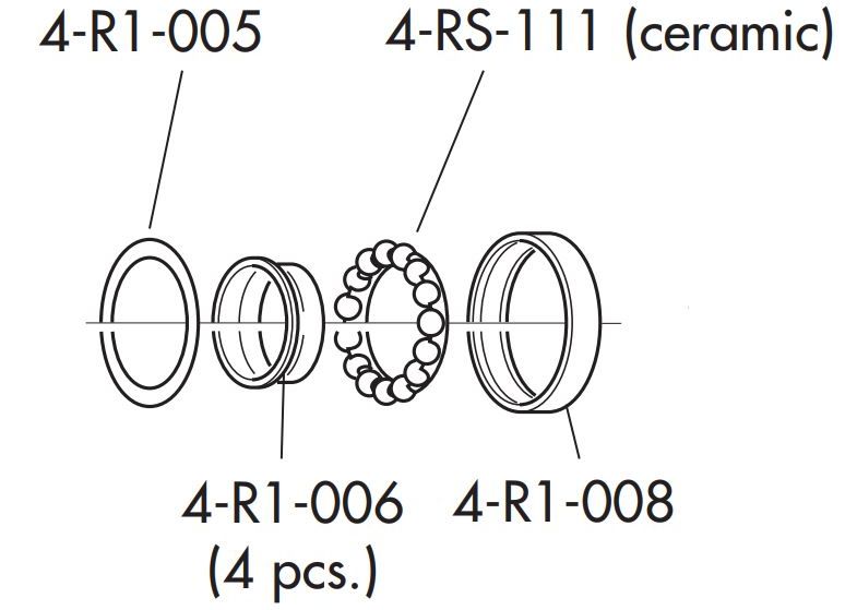 Fulcrum Part R0-150 Hub Rebuild Kit - Papanui Cycles