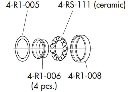 Fulcrum Part R0-150 Hub Rebuild Kit - Papanui Cycles