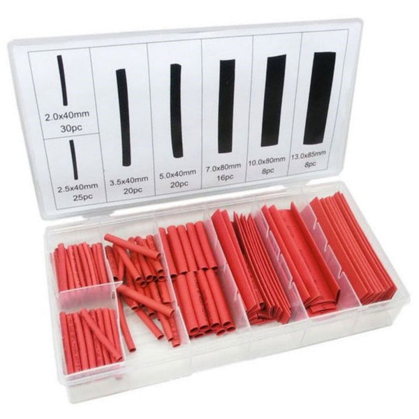 Heat Shrink Assortment 127 Piece Red - Papanui Cycles