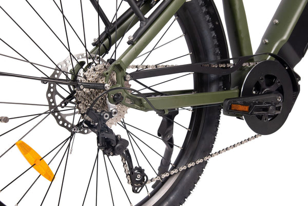 Hiko Scout Electric Bike 672Wh Olive - Papanui Cycles