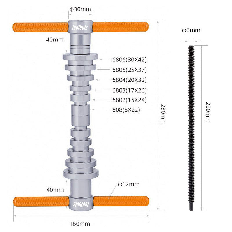 IceToolz Hub Bearing Installation Kit - Papanui Cycles