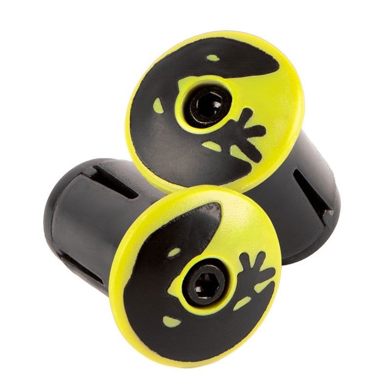 Lizard Skins Road Bar End Plugs Neon Yellow - Papanui Cycles