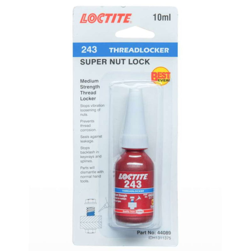Loctite 243 Medium Strength Threadlocker 10ml - Papanui Cycles