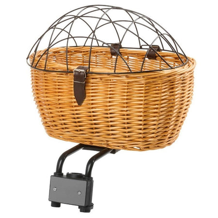 M-Wave Wicker Pet Basket with Cover - Papanui Cycles