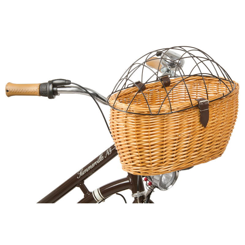 M-Wave Wicker Pet Basket with Cover - Papanui Cycles