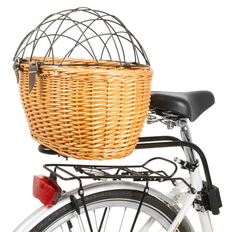 M-Wave Wicker Pet Basket with Cover - Papanui Cycles