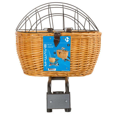 M-Wave Wicker Pet Basket with Cover - Papanui Cycles