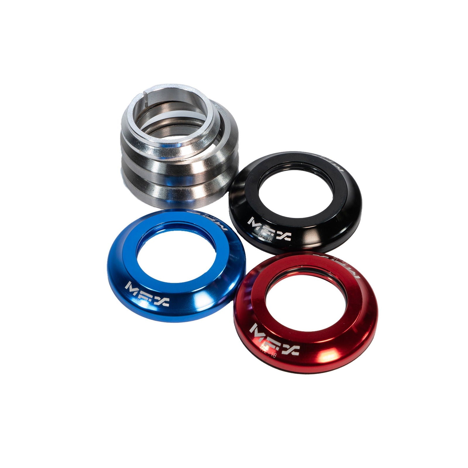 MADD GEAR MGX / MGO THREADLESS HEADSET RED, BLACK & BLUE - Papanui Cycles