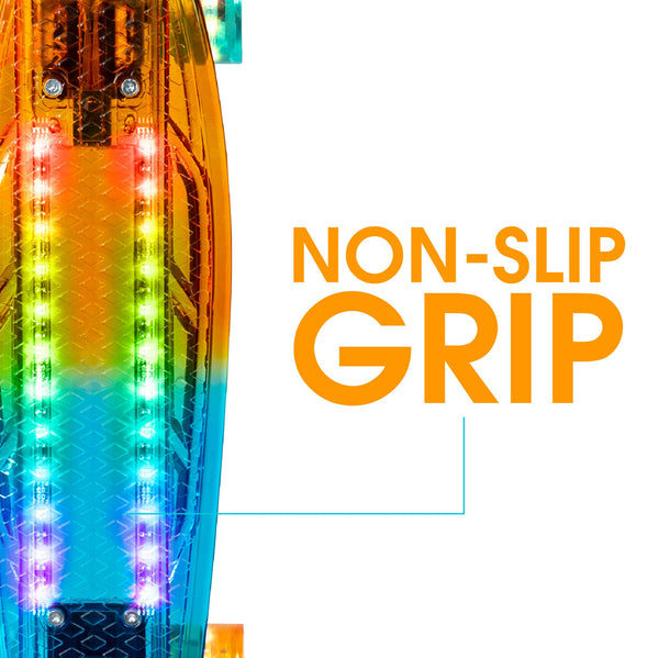 MADD LIGHT UP DECK RETRO BOARD ORANGE / TEAL