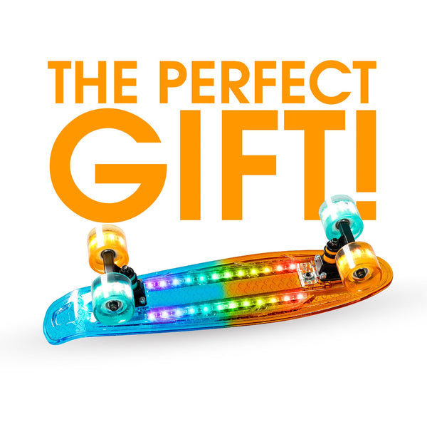 MADD LIGHT UP DECK RETRO BOARD ORANGE / TEAL