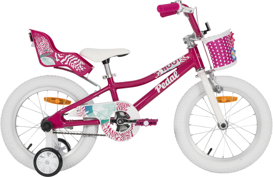 Pedal Hoot 16" Pink White