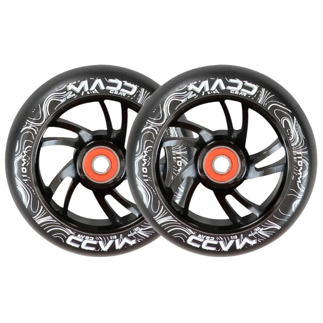 PAIR MADD GEAR 110MM FORCE ALLOY CORE WHEEL BLACK