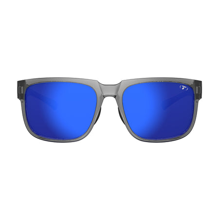 Tifosi Shumo Sunglasses Crystal Smoke with Cobalt Blue Mirror Lens
