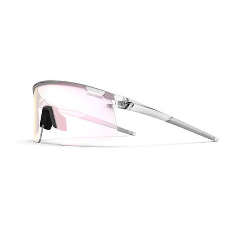 Tifosi Moab Lite Sunglasses Satin Clear with Clarion Pink Fototec Lens
