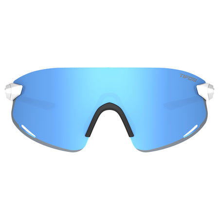 Tifosi Vogel XC Sunglasses Satin Clear with Sky Blue Mirror Lens
