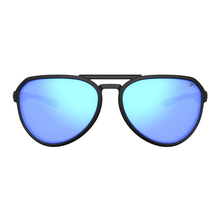 Tifosi Selca Sunglasses BlackOut with Sky Blue Mirror Polarized Lens
