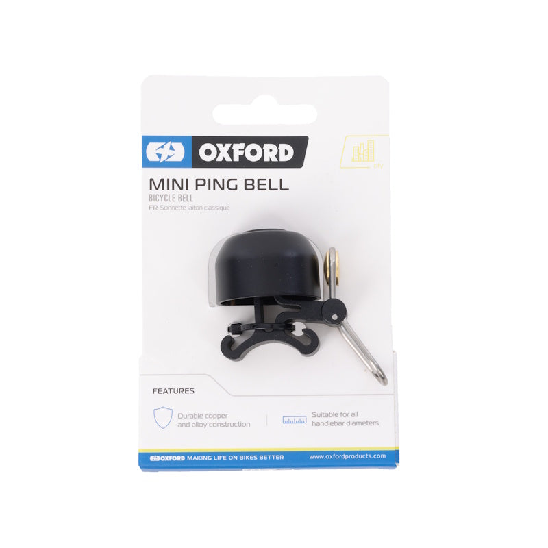 Oxford Mini Ping Bell Black - Mounted