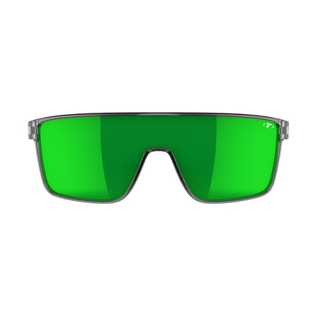 Tifosi Sanctum Sunglasses Crystal Smoke with Green Mirror Polarized Lens
