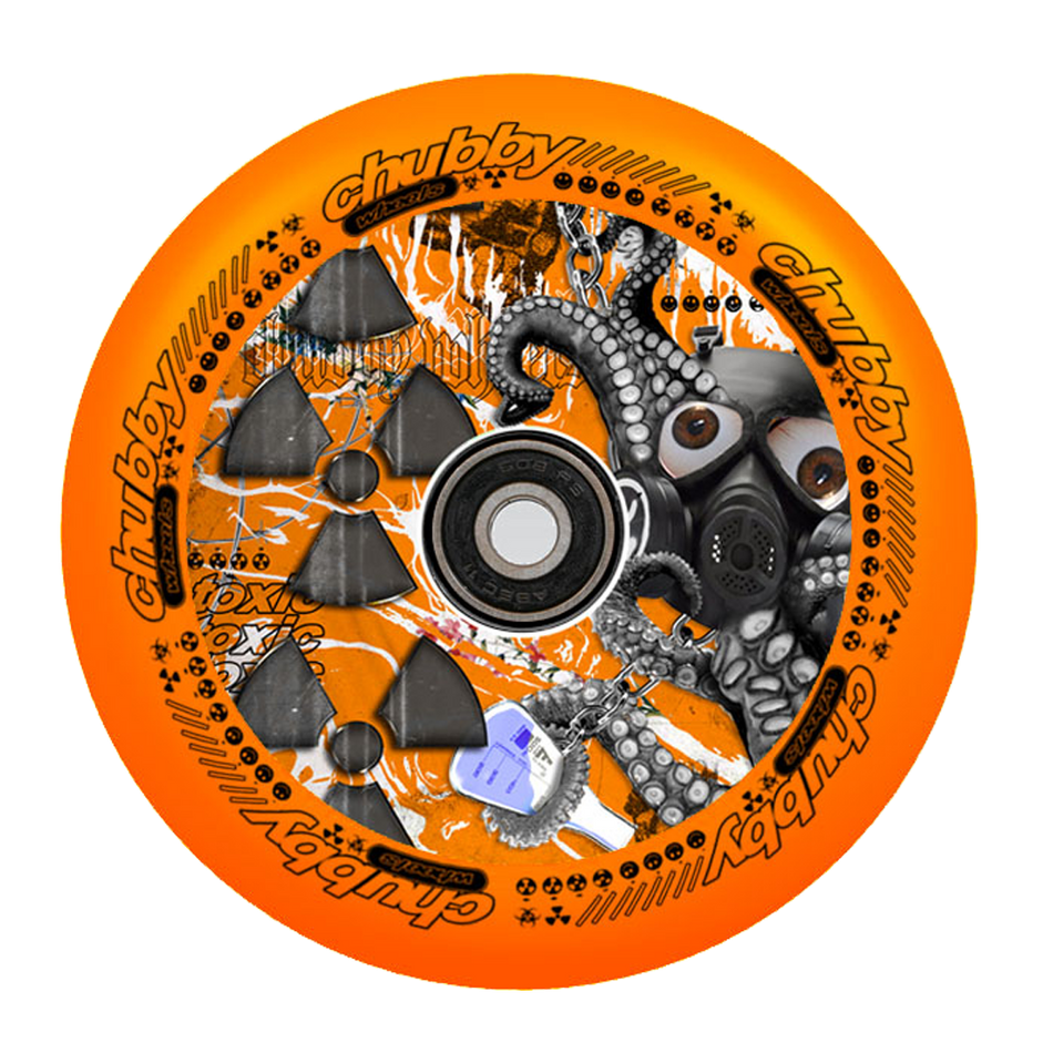 CHUBBY 110MM LAB WHEEL RADIOACTIVE ORANGE