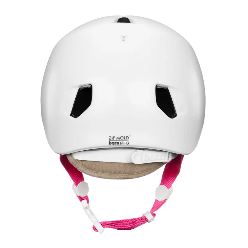 Bern Nina Satin White w/ Flip Visor
