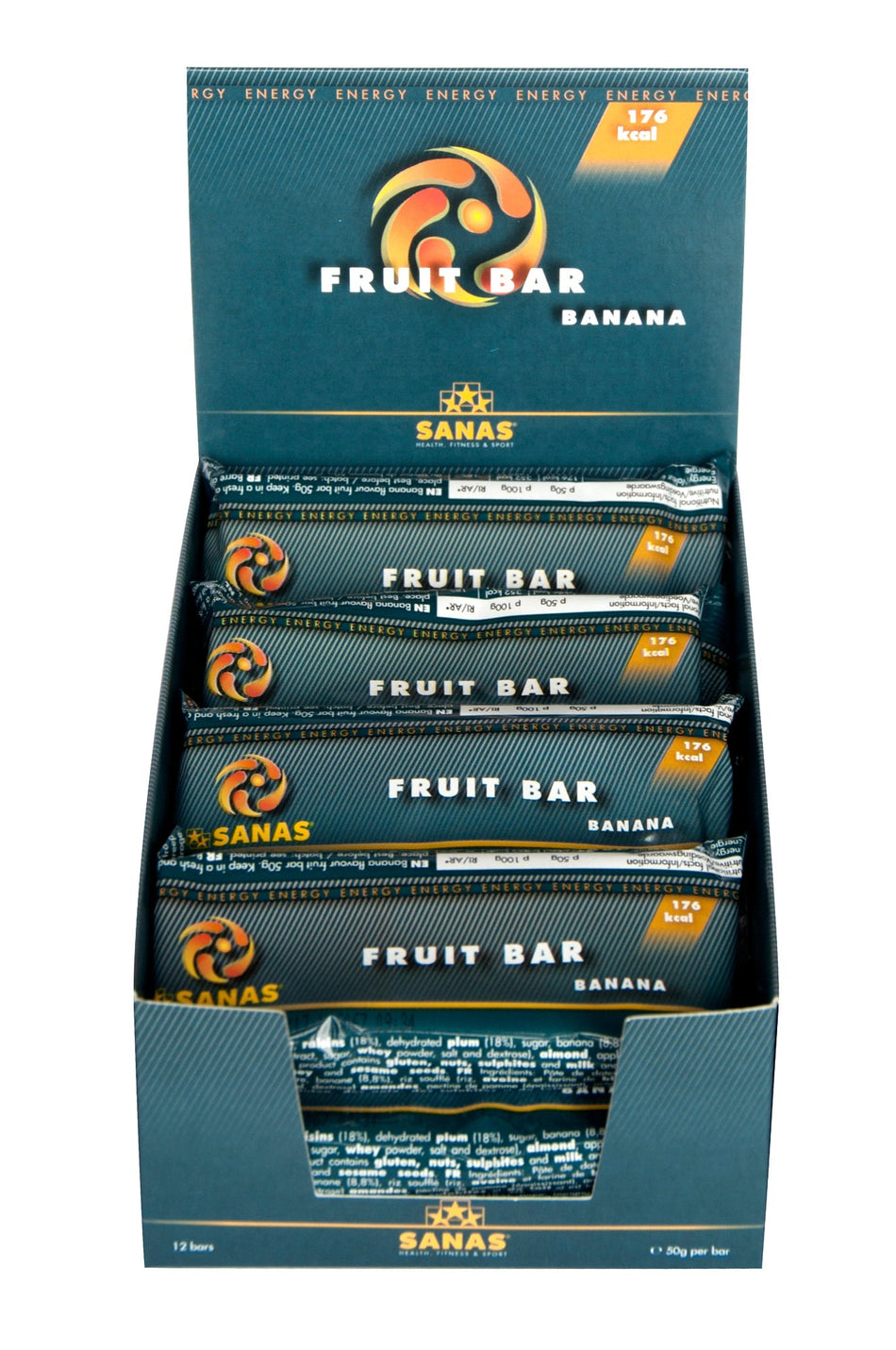 Sanas Cocoa Fruit Bar 12 Pack