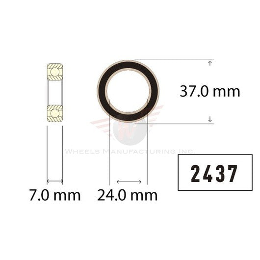 37x24x7 ABEC-3 Sealed Bearing
