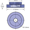 29 mm x 42 mm Open Bore Adaptor