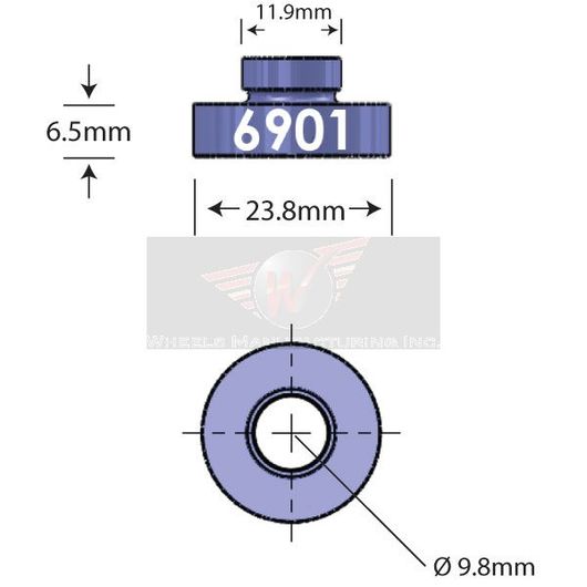 6901 Open bore Adapter