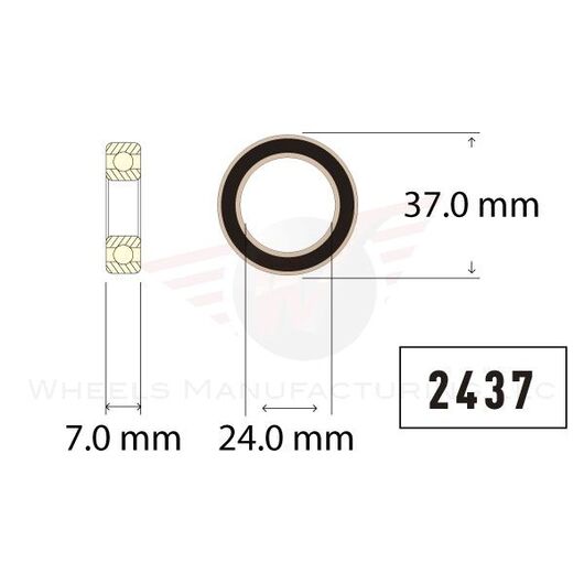 Enduro 24x37 Angular Contact Sealed Bearing