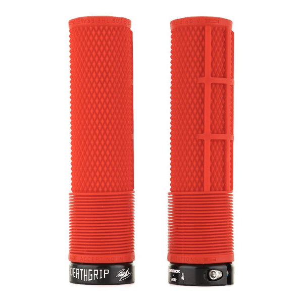 DMR DeathGrip Flangeless Lock-On Grips Thin (29.8mm)-Red