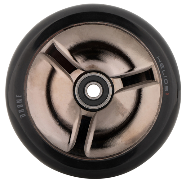 DRONE 110MM HELIOS 1 HOLLOW SPOKED FEATHER LIGHT WHEEL SMOKED CHROME